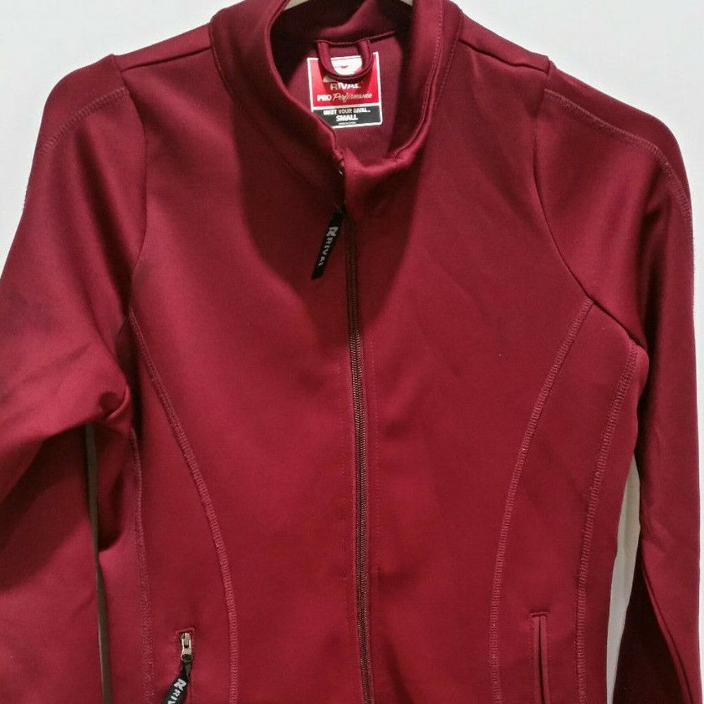 RIVAL PRO-PERFORMANCE WOMENS ATHLETIC JACKET SIZE S BURGUNDY